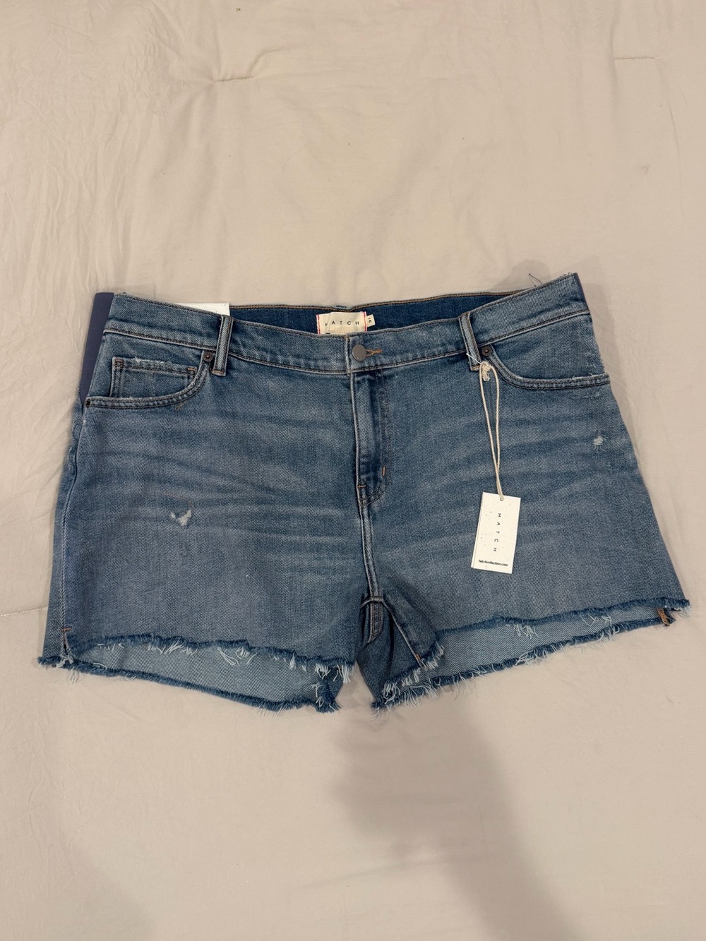 HATCH The Cut Off Denim Maternity Short NWT Indigo